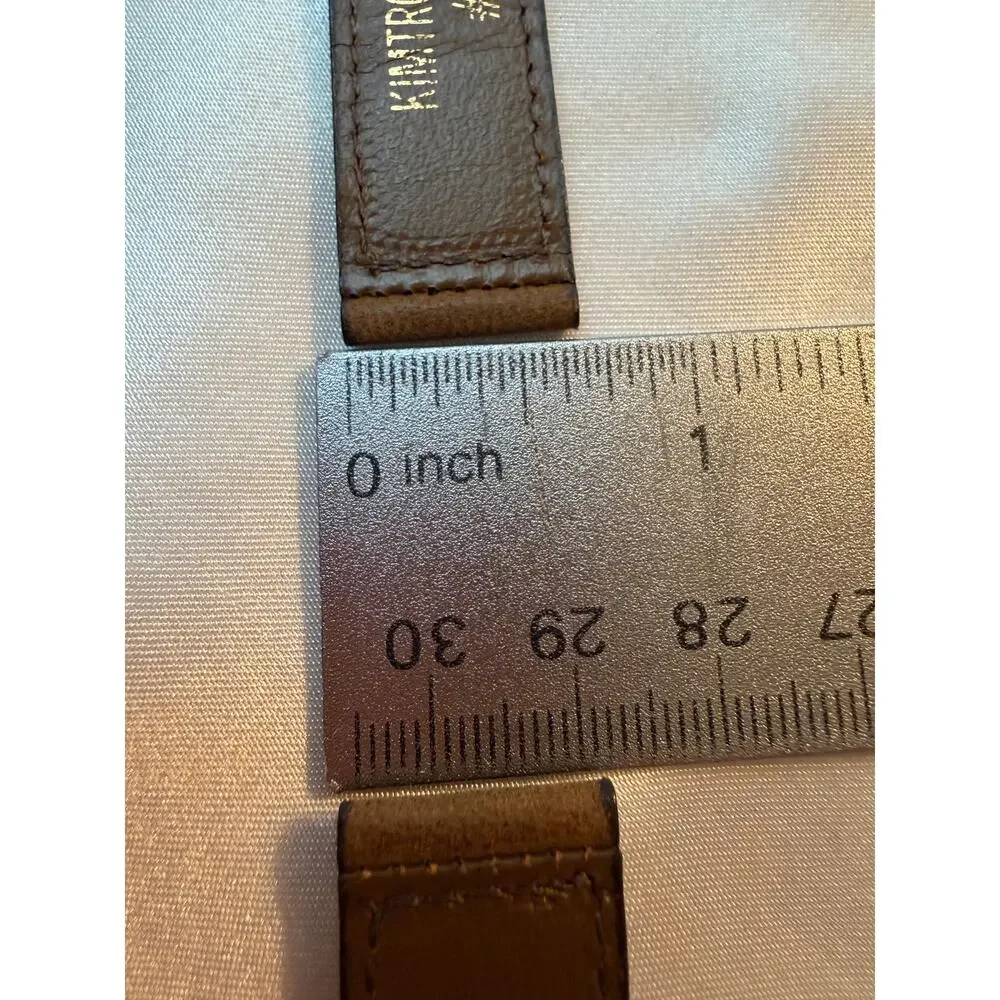 Brown Genuine Leather Watch Band Strap 30cm w/ Gold-tone Buckle (CCC116)